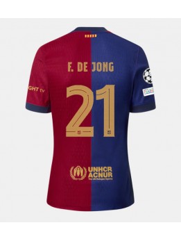 Moški Nogometna dresi replika Barcelona Frenkie de Jong #21 Domači 2024-25 Kratek rokav